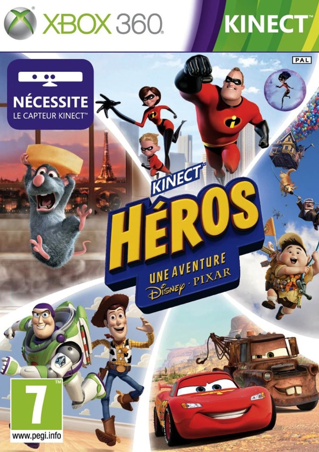 Jaquette Kinect Héros : Une Aventure Disney-Pixar