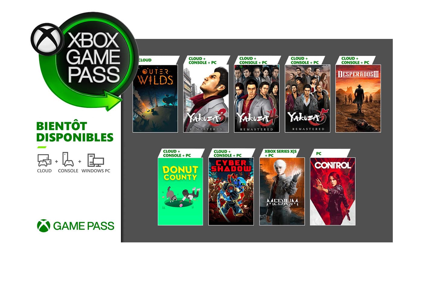 Xbox Game Pass : la liste des nouveaux jeux
