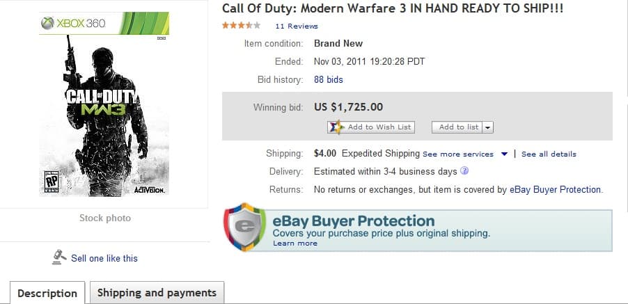 Xbox 360 Call of Duty : Modern Warfare 3